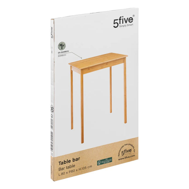 Mesa alta 80x60cm de bambú - 193505