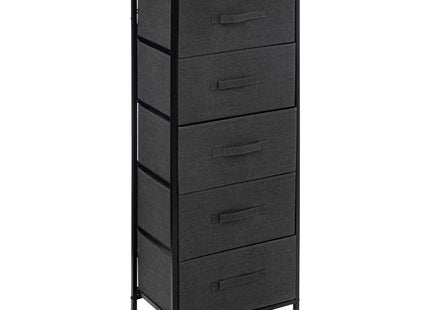 Mueble alto de almacenaje de 5 cajones gris oscuro "Tissa" - 193571