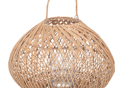 Linterna de mimbre "Lour" y candelita de cristal D37cm - 193700