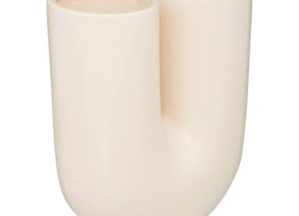 Jarrón de cerámica blanca "Rivi", 30 cm de altura - 193839