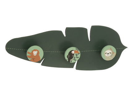 Perchero hoja "Jungle" 3 ganchos de madera - 193923