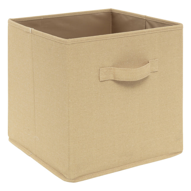 2 cajas de almacenamiento "Sol" ocre 29x29cm - 193999B