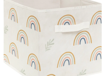 2 cajas de almacenamiento "Arco Iris" verde 29x29cm - 193999C