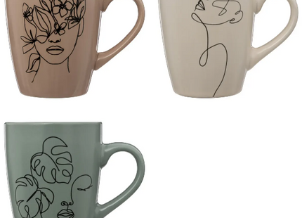 Taza de porcelana "Face" M 35cl  - 194145