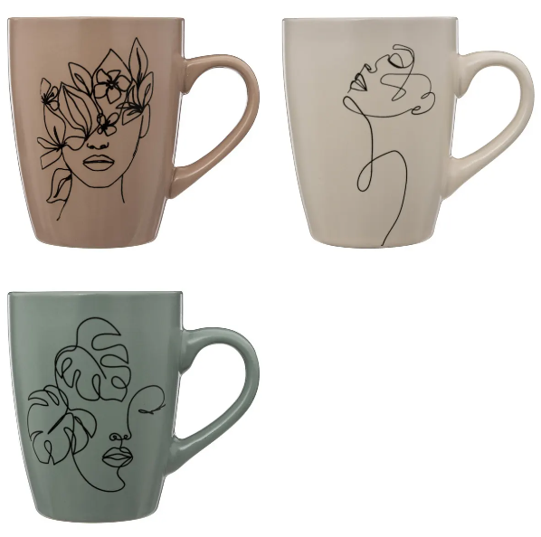 Taza de porcelana "Face" M 35cl  - 194145