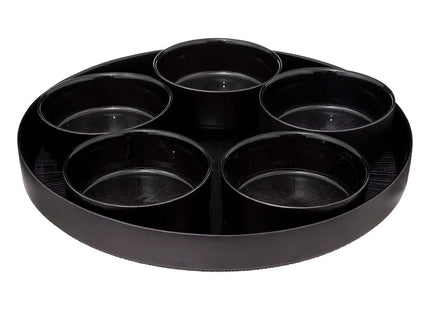 Set de aperitivo negro "Astra" 6 piezas - 194161A