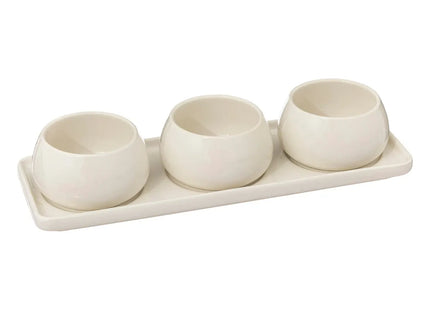 Set de aperitivo "Nora" de 4 piezas en cerámica - 194182