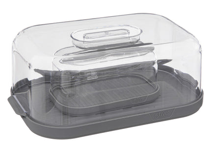 Juego de caja de queso y plato de mantequilla con cuchillo para mantequilla - 194205