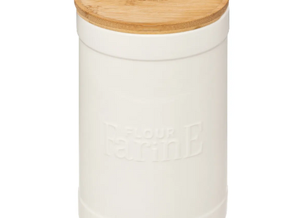 Caja "Naturéo" de harina en cerámica blanca - 194230A