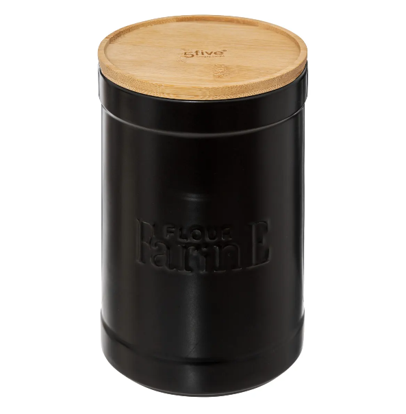 Caja "Naturéo" de harina en cerámica negra - 194230B