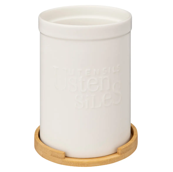 Caja "Naturéo" de utensilios en cerámica blanca - 194232A