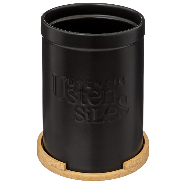 Caja "Naturéo" de utensilios en cerámica negra - 194232B