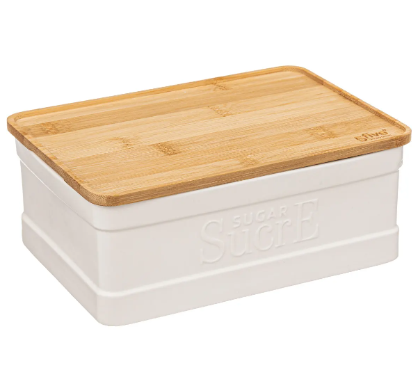 Caja "Naturéo" de terrones de azúcar en cerámica blanca - 194234A