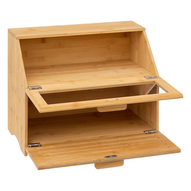 Caja de pan con expositor y tabla de cortar “bambú” - 194246