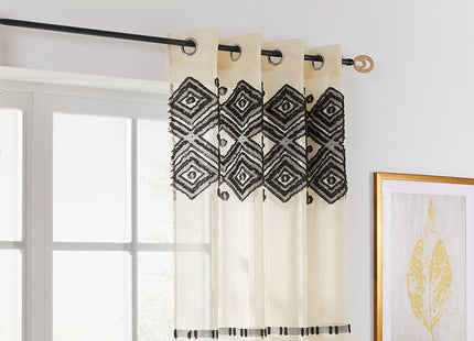 Barra de cortina 120-210 en rafia - 194328