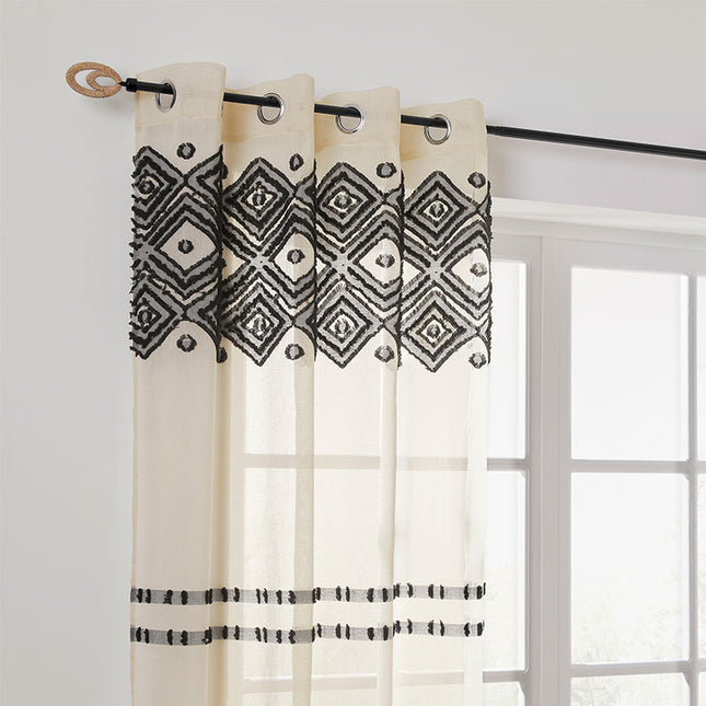 Barra de cortina 210-380 en rafia - 194329