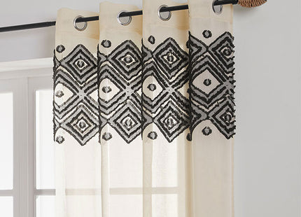 Barra de cortina 120-210 Oval en rafia - 194330