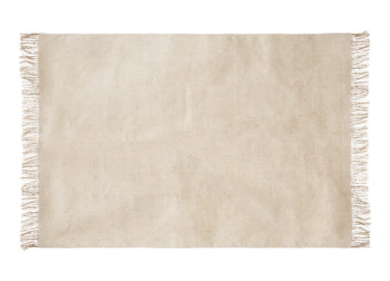 Alfombra con flecos "Bota" de yute y algodón 120x170cm marfil - 194341A