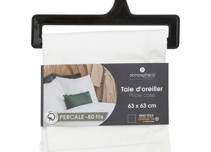 Funda de almohada algodón blanco 63x63cm - 194355Z