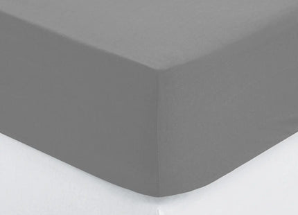 Sábana bajera "Landiha" percal gris 160x200cm - 194358B