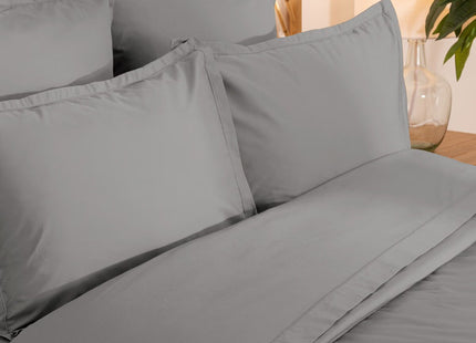Sábana bajera "Landiha" percal gris 160x200cm - 194358B