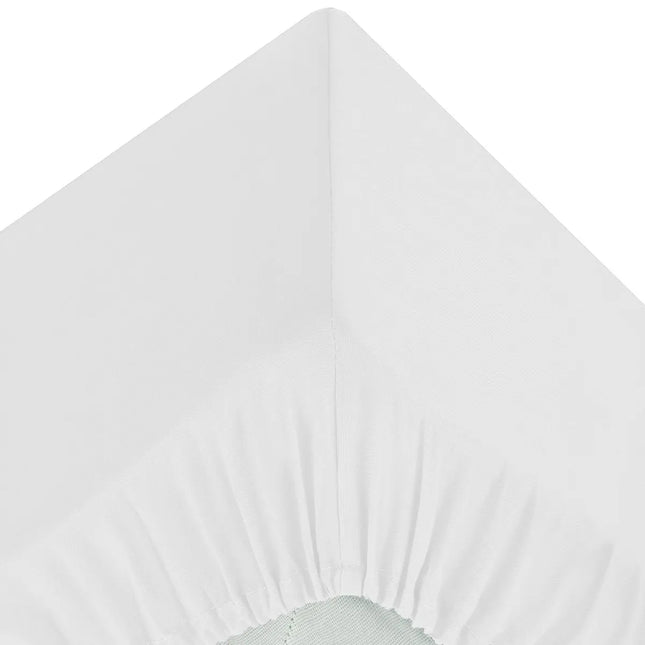 Sábana bajera "Landiha" percal blanco 160x200cm - 194358Z