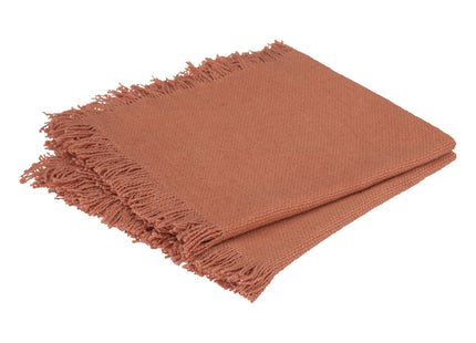 Juego de 2 servilletas "Maha" de algodón rosa terracota 40x40cm - 194372N