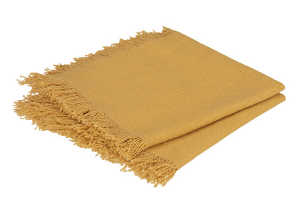 Juego de 2 servilletas "Maha" de algodón amarillo mostaza 40x40cm - 194372R