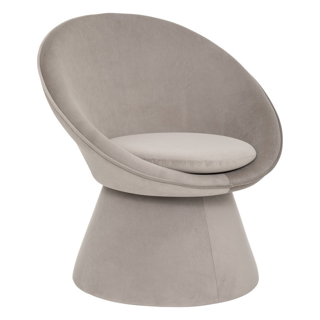 Sillón "Plopi" de terciopelo Gris - 194625A