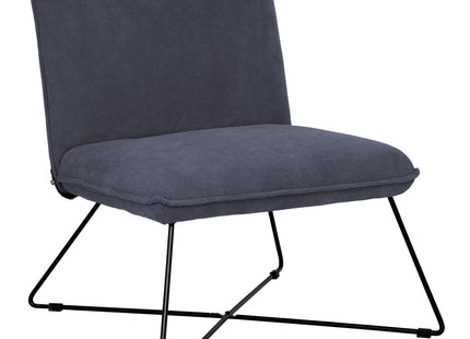 Sillón "Moana" de terciopelo Gris - 194627A