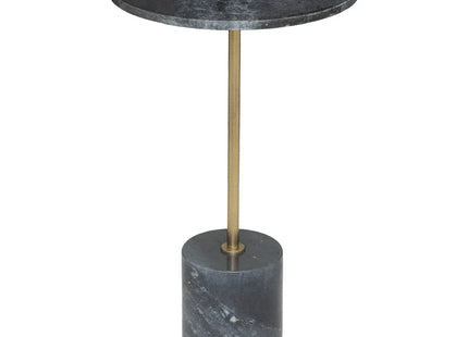 Mesa auxiliar "Ilian" de mármol y metal gris - 194645