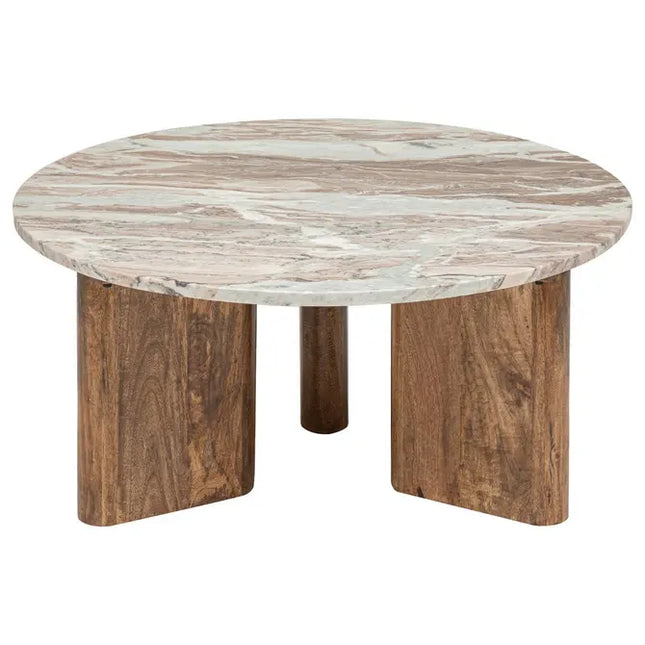 Mesa de centro "Coppa" en madera de mango, 91 cm de diámetro -  194652