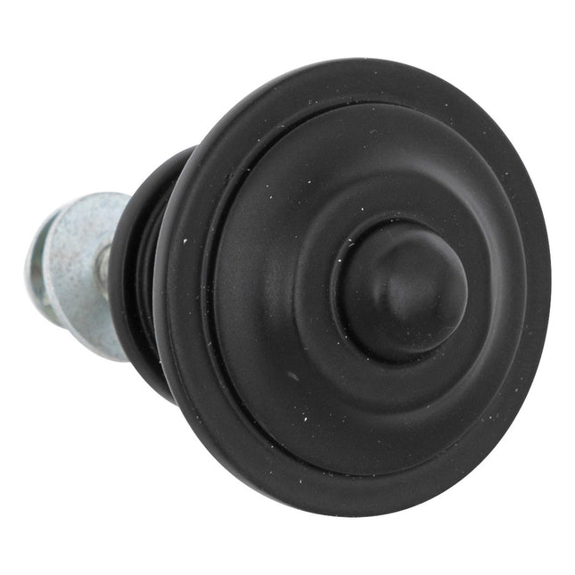 Juego de 2 pomos para muebles "Alana" de metal negro D3,4cm - 195067