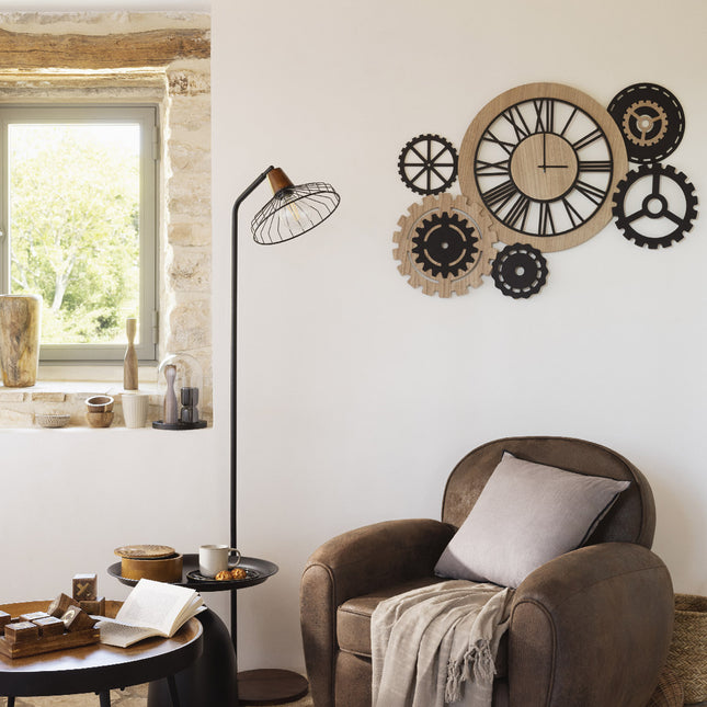 Reloj "Abel" madera y metal 100x70cm - 195201