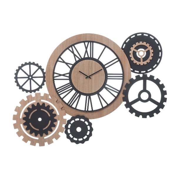 Reloj "Abel" madera y metal 100x70cm - 195201