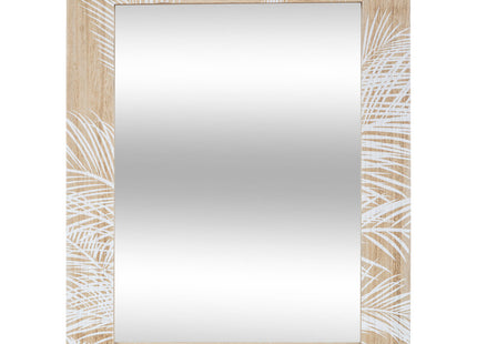 Espejo de madera "Elda" estampado blanco 50x65cm - 195219