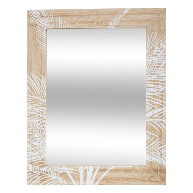 Espejo de madera "Elda" estampado blanco 50x65cm - 195219