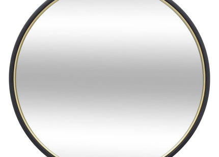 Espejo redondo "Justin" de metal negro D48cm - 195220