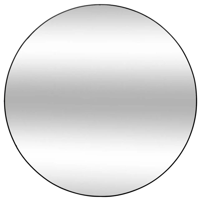 Espejo "Alice" de madera y metal negro D110cm - 195233A