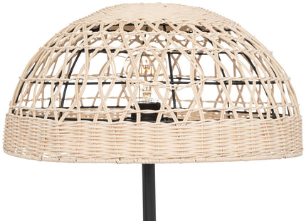 Velador de pie "Rory" de metal y ratán A150cm - 195330