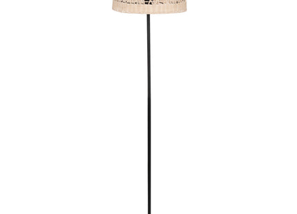 Velador de pie "Rory" de metal y ratán A150cm - 195330