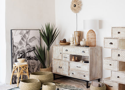 Velador de pared "Tea" de paja D34cm - 195340