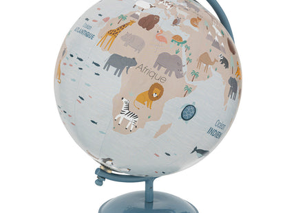 Globo terráqueo con base de metal azul D20cm - 195839B