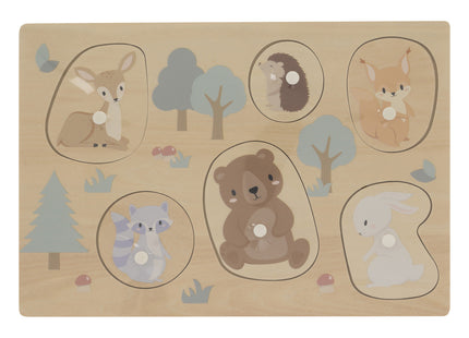 Rompe cabezas de madera de 6 piezas "Animales del bosque" - 195849