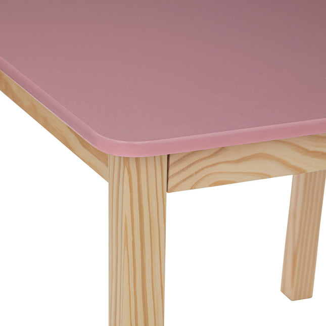 Mesa cuadrada "Classic" de madera rosa L60cm - 195882A