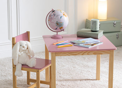 Mesa cuadrada "Classic" de madera rosa L60cm - 195882A