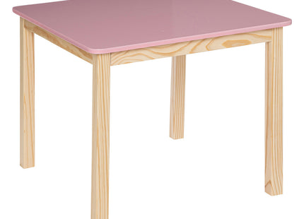 Mesa cuadrada "Classic" de madera rosa L60cm - 195882A