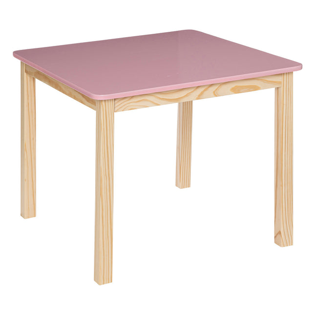 Mesa cuadrada "Classic" de madera rosa L60cm - 195882A
