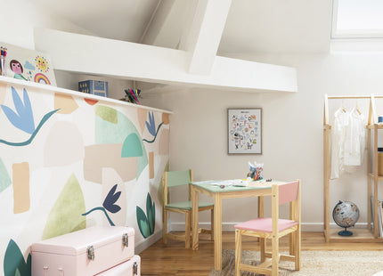 Silla “Classic” pino y madera rosa - 195868A