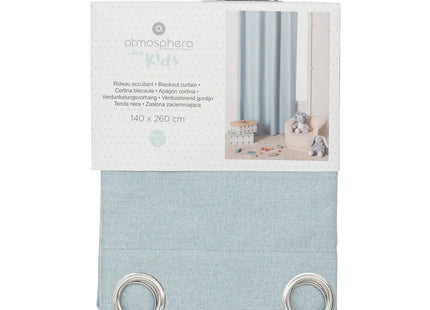 Cortina opaca azul 140x260cm - 195904B